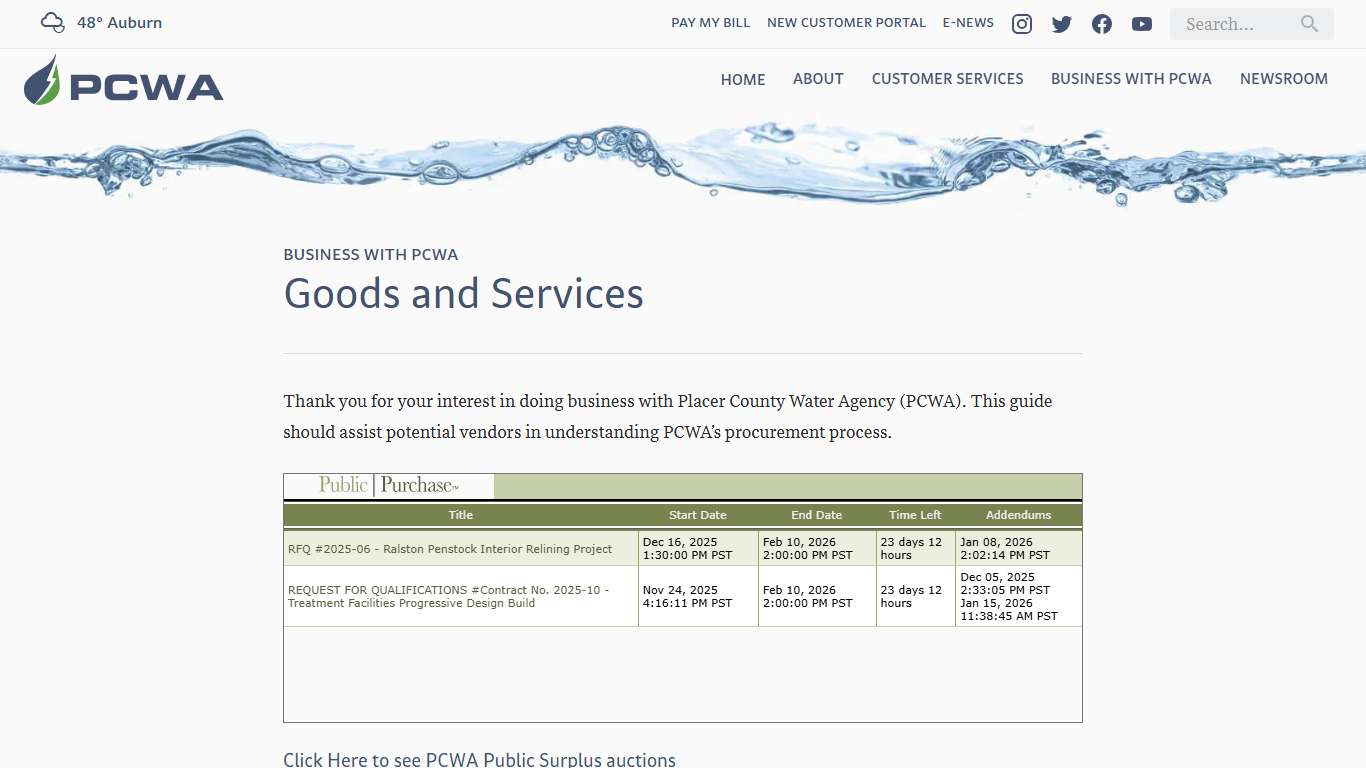 Goods and Services | pcwa.net